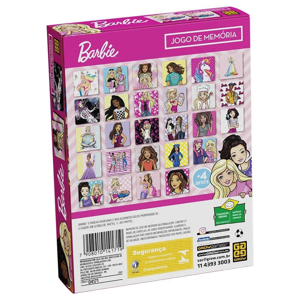 Jogo - Memoria Barbie (04171) GROW