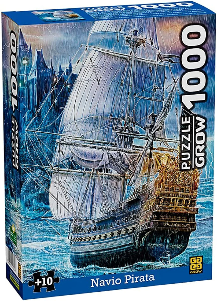 Encontraproduto.com.br - Quebra-cabeça 1000 peças Navio Pirata