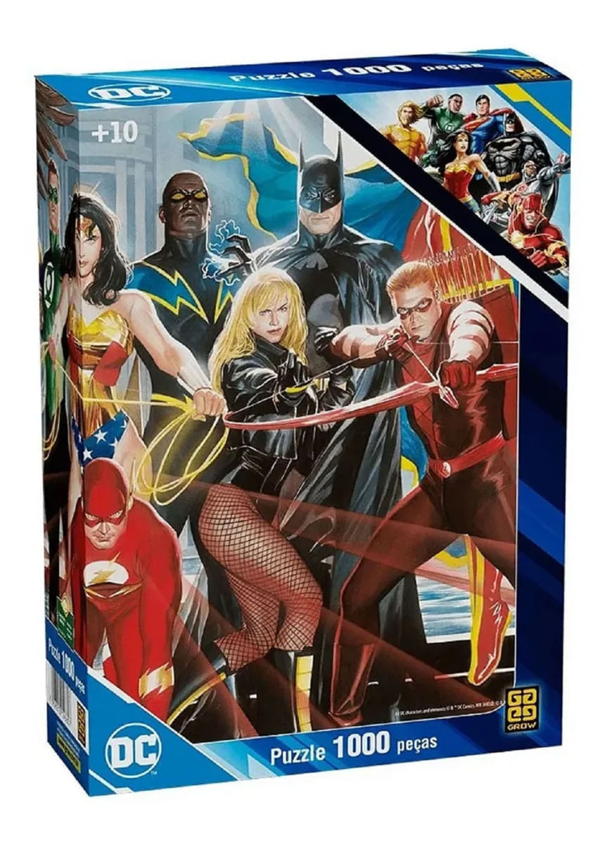 Encontraproduto.com.br - Quebra-cabeça 1000 peças Liga da Justiça