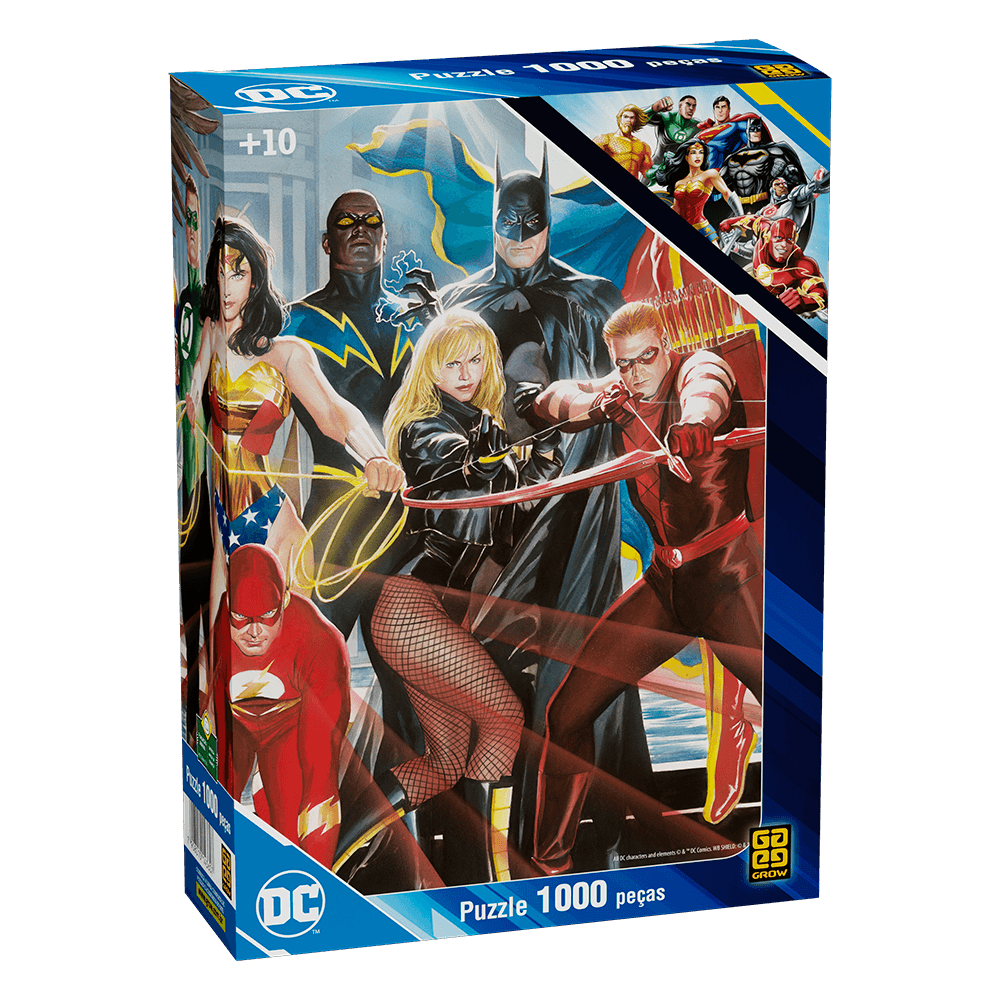 Encontraproduto.com.br - Quebra-cabeça 1000 peças Liga da Justiça