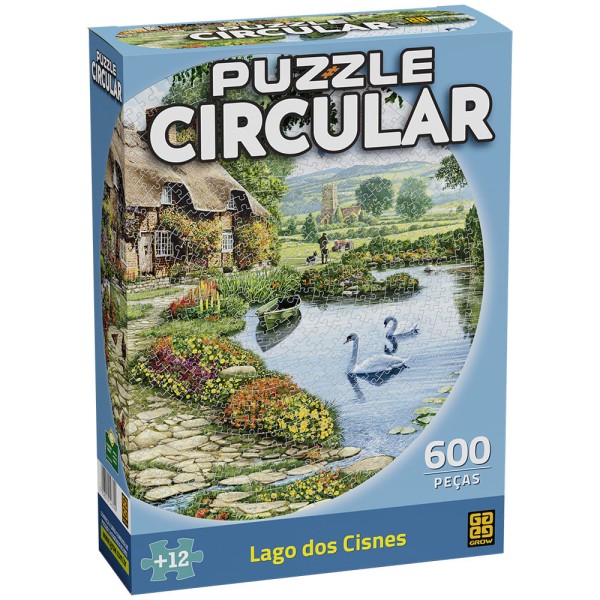 Encontraproduto.com.br - Quebra-Cabeca - Puzzle Circular - Lagos dos Cisnes - 04379 GROW