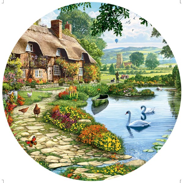 Encontraproduto.com.br - Quebra-Cabeca - Puzzle Circular - Lagos dos Cisnes - 04379 GROW