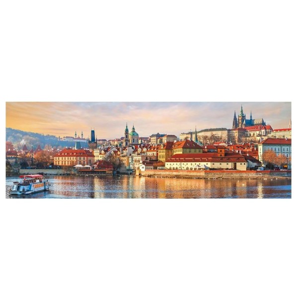 Encontraproduto.com.br - Quebra Cabeça Panoramico Por do Sol em Praga 1500 Peças Grow 04551