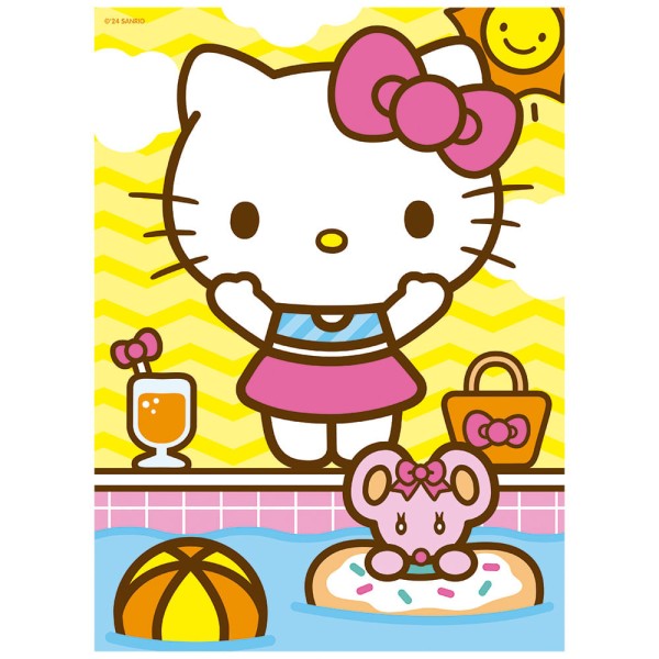 Encontraproduto.com.br - Quebra-cabeça 100 peças Hello Kitty