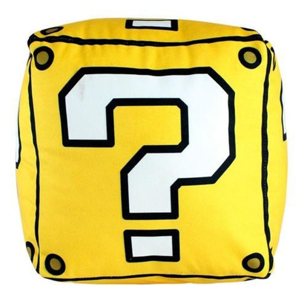 Encontraproduto.com.br - Almofada Fibra com Formato de Cubo Mario Bross