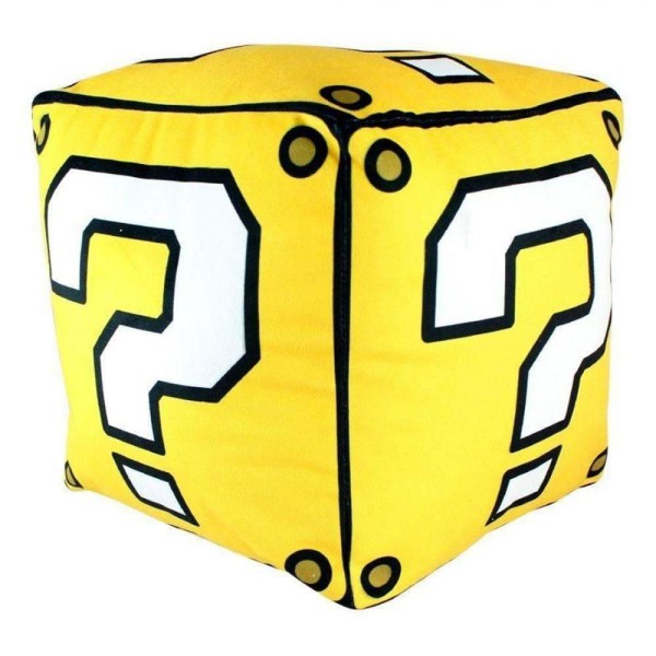 Encontraproduto.com.br - Almofada Fibra com Formato de Cubo Mario Bross