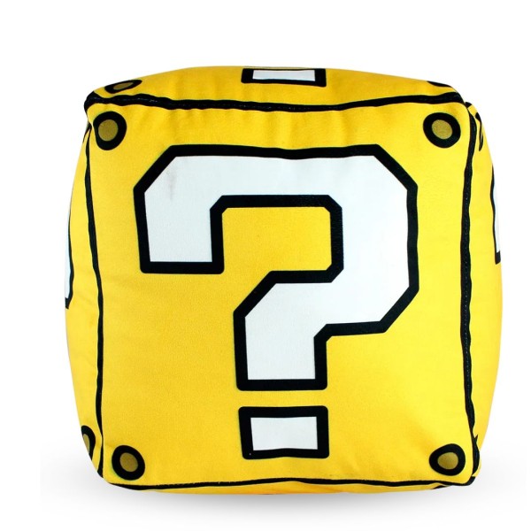 Encontraproduto.com.br - Almofada Fibra com Formato de Cubo Mario Bross