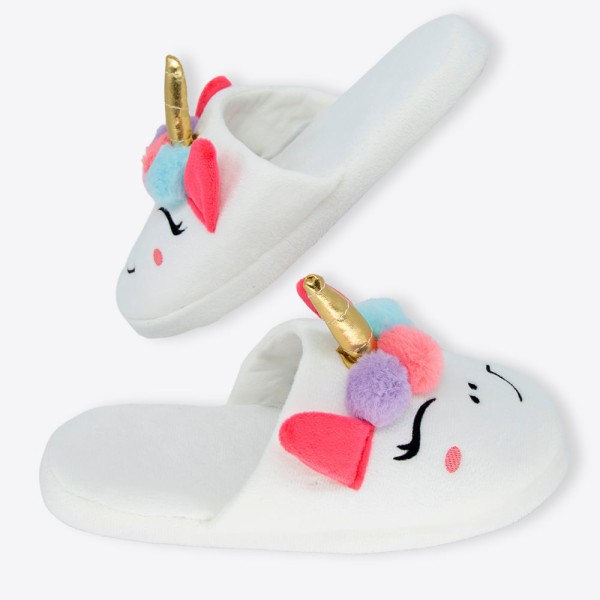Encontraproduto.com.br - Pantufa Chinelo de Quarto Unicórnio