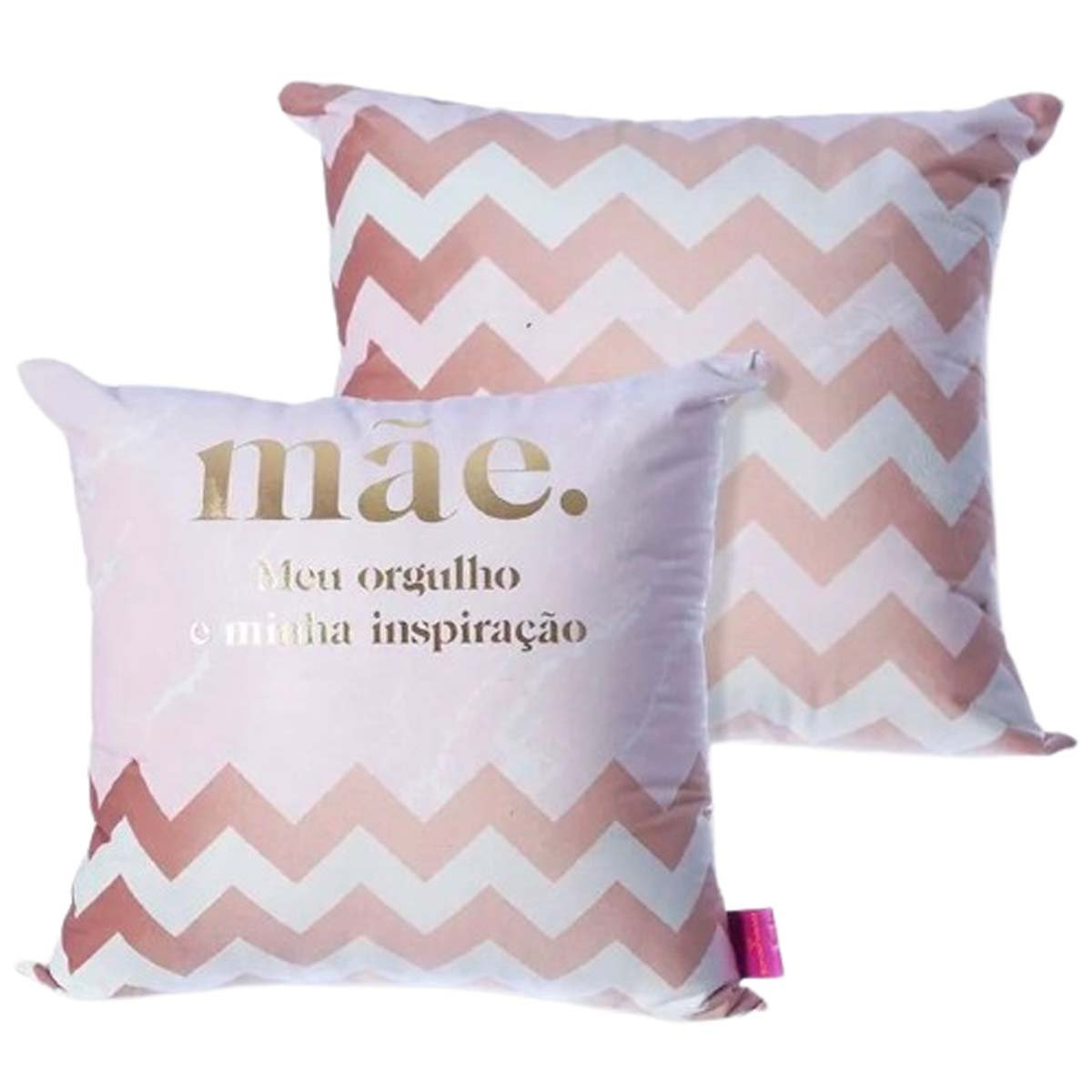 Encontraproduto.com.br - Almofada Fibra Zonacriativa Mãe Mármore 40x40cm (MP))