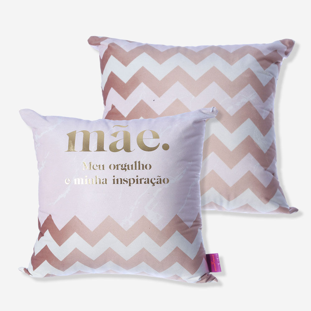 Encontraproduto.com.br - Almofada Fibra Zonacriativa Mãe Mármore 40x40cm (MP))