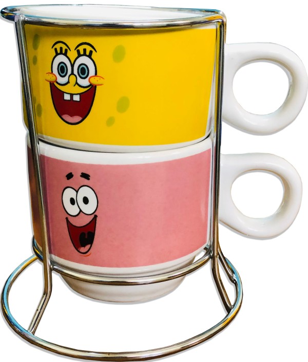 Encontraproduto.com.br - Kit Xicaras Bob Esponja e Patrick