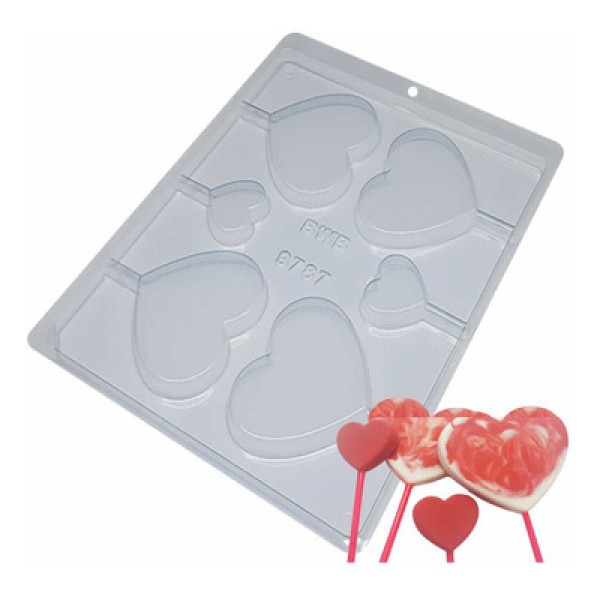 Forma PVC Pirulito Coração Un REF9787 BWB