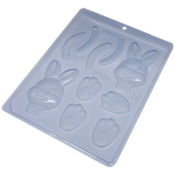 Forma PVC Partes Coelho de Chocolate Ref.9861 - BWB
