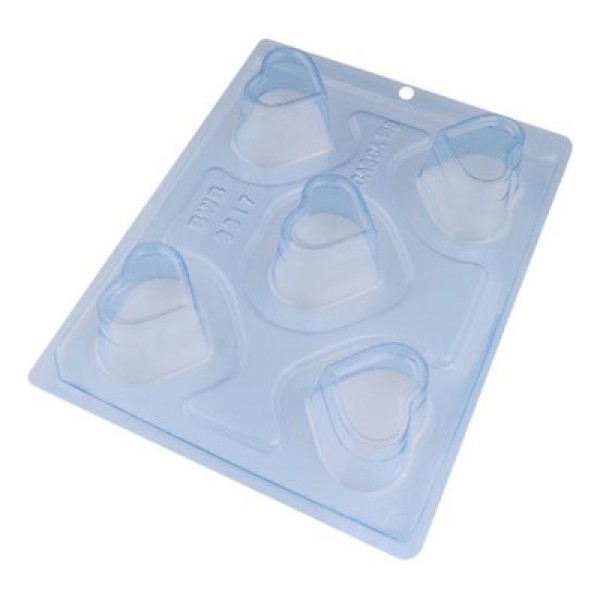 Forma Trufa Coração Com Detalhes Em  Acetato Com Silicone