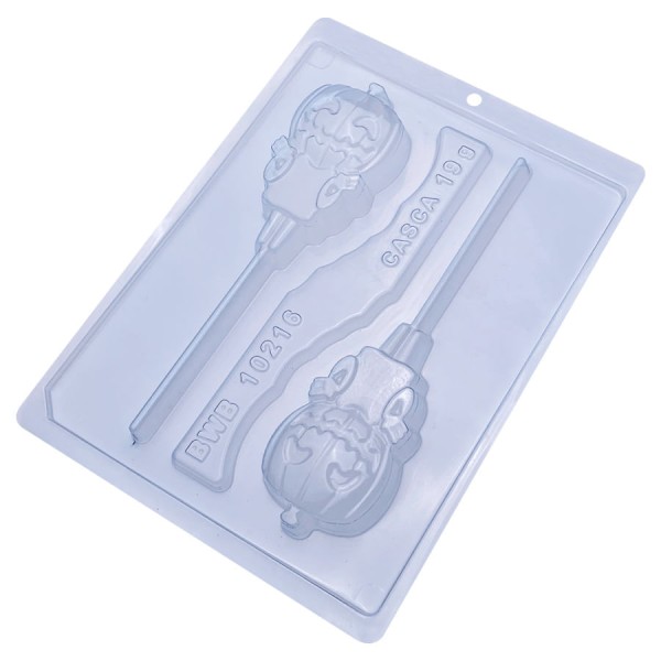 Forma de Acetato com Silicone Pirulito Abóbora Halloween (10216) - BWB