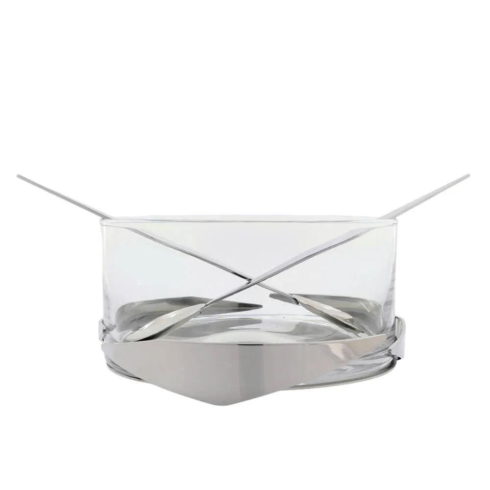 Encontraproduto.com.br - Saladeira Sava 2.8L Riva Inox Design Premiado Com Talheres