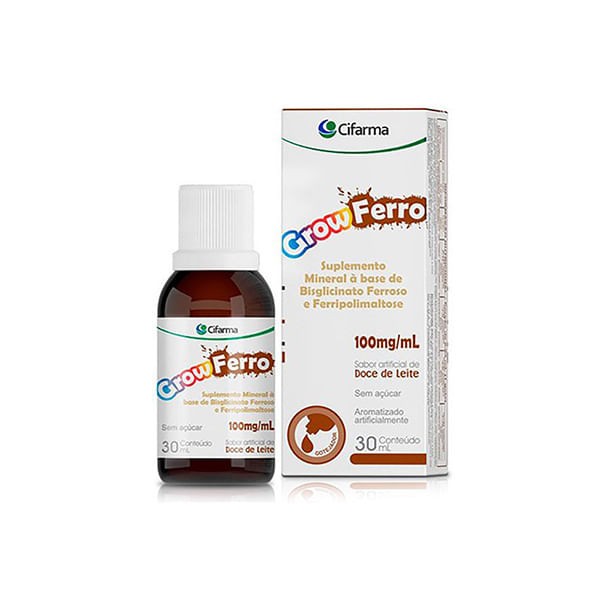 Encontraproduto.com.br - Grow Ferro Cifarma 100mg/ml gotas de 30ml