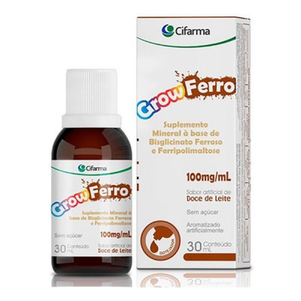 Encontraproduto.com.br - Grow Ferro Cifarma 100mg/ml gotas de 30ml