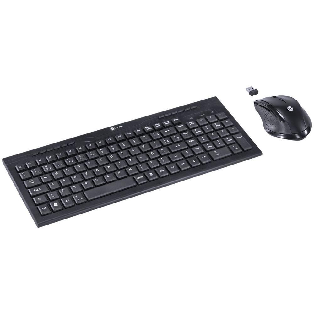 Encontraproduto.com.br - Teclado & Mouse Sem Fio Dynamic Abnt2/1200dpi Preto Usb - Dc100