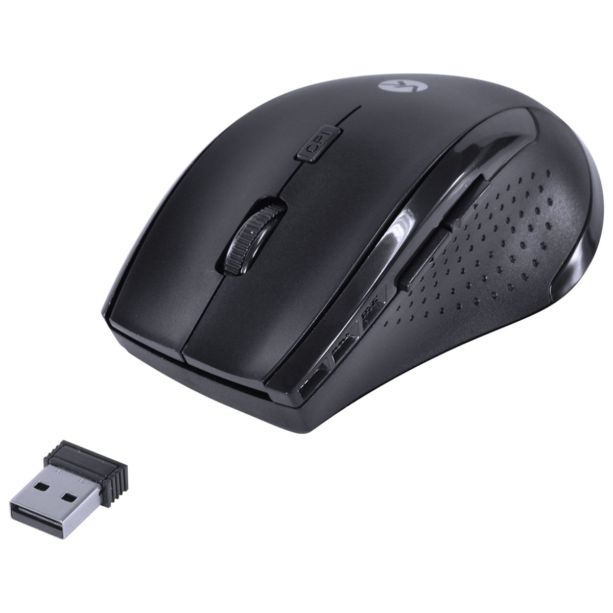 Encontraproduto.com.br - Mouse sem Fio 2.4 GHZ 1200 DPI Dynamic ERGO Preto USB - DM110