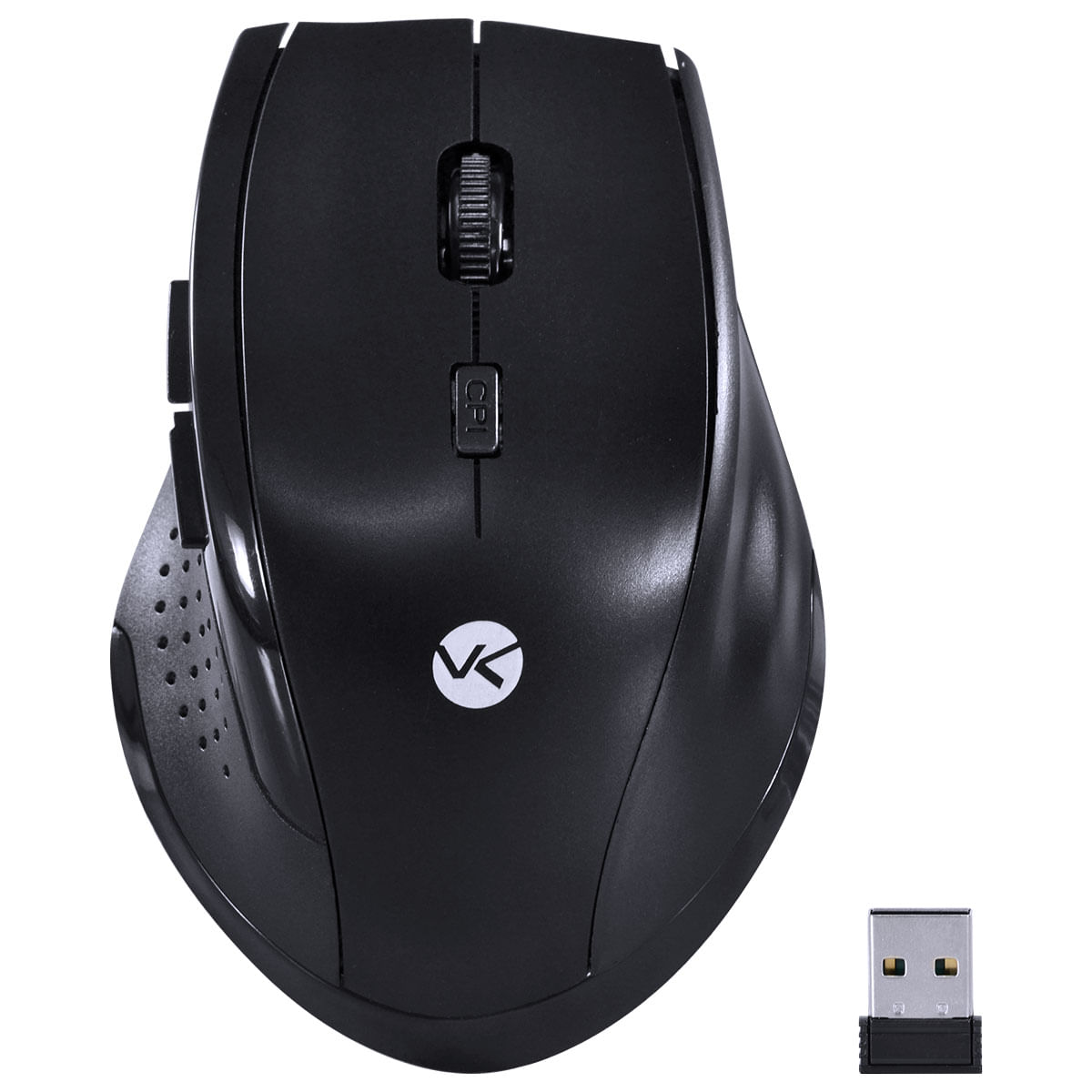Encontraproduto.com.br - Mouse sem Fio 2.4 GHZ 1200 DPI Dynamic ERGO Preto USB - DM110