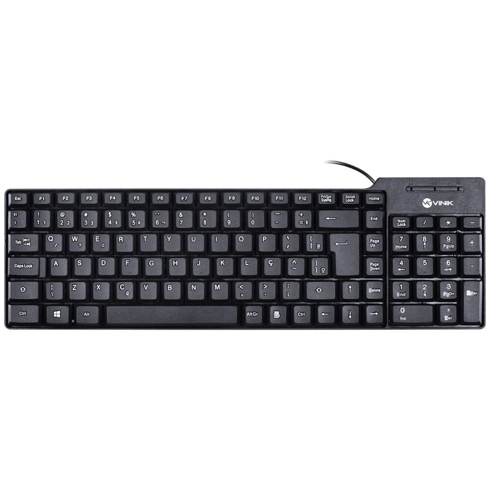 Teclado VINIK Compacto USB Dynamic ABNT2 1.8m Preto - DT150