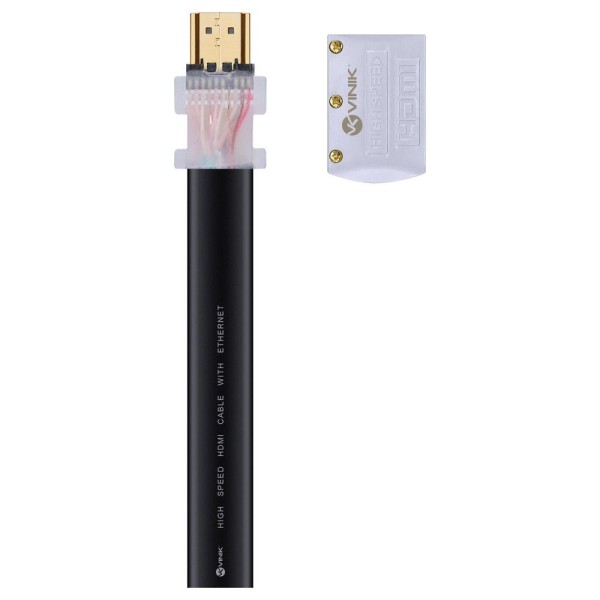 Encontraproduto.com.br - Cabo HDMI 2.0 4K ULTRA HD 3D Conexao ETHERNET FLAT com Conector Desmontavel 10 Metros - H20FL-10