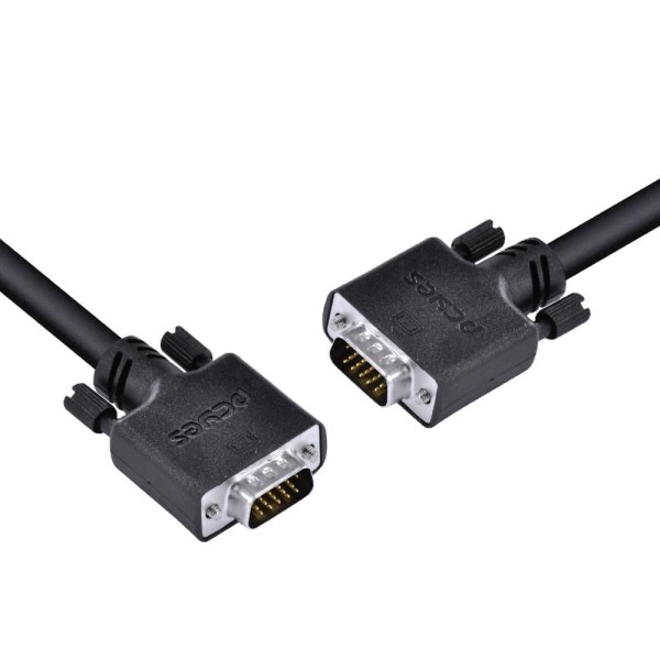 Encontraproduto.com.br - Cabo de Vídeo VGA 15 Pinos Macho para VGA 15 Pinos Macho 28AWG Puro Cobre 5 Metros - PVM15-5