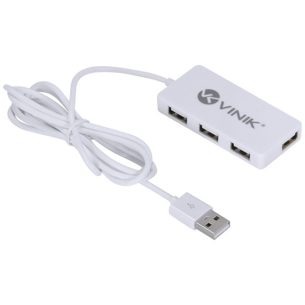 Encontraproduto.com.br - Hub Usb 2.0 Com 4 Portas E 1,2m De Cabo Branco - Huv-20b