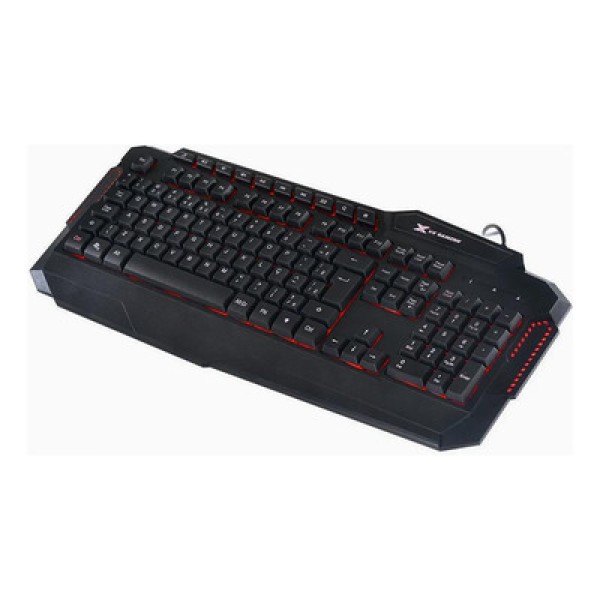 Teclado USB Gamer VX Gaming Hercules com Multimidia LED 3 Cores Cabo USB 1.8 Metros ABNT2 Preto - GT200