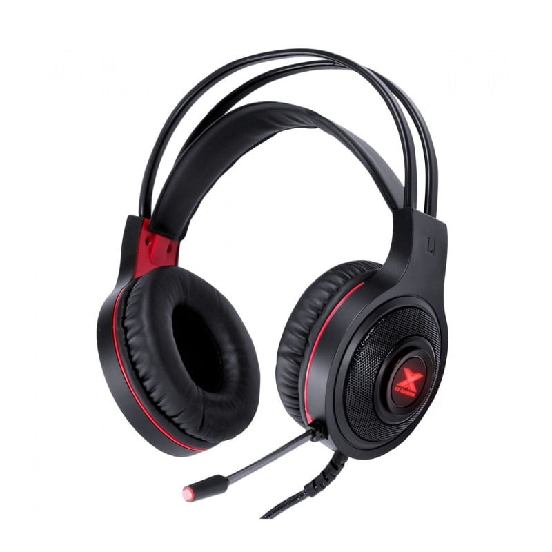 Encontraproduto.com.br - Fone de Ouvido Headset Gamer GH300 VX Gaming Lugh Led Vermelho USB c/ Microfone