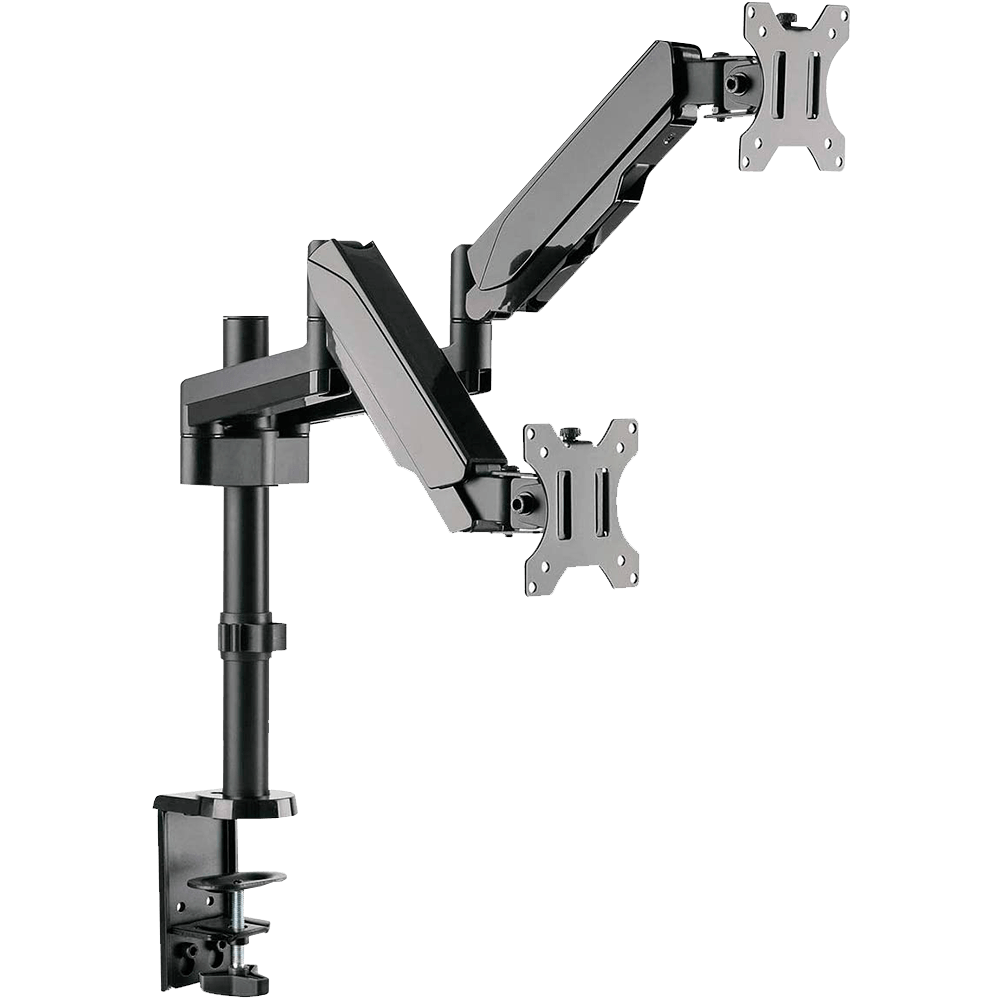 Suporte a Gas para 2 Monitores Pcyes Plmsm02b 17 a 32 Polegadas Vesa Suporta Até 8kg 31593