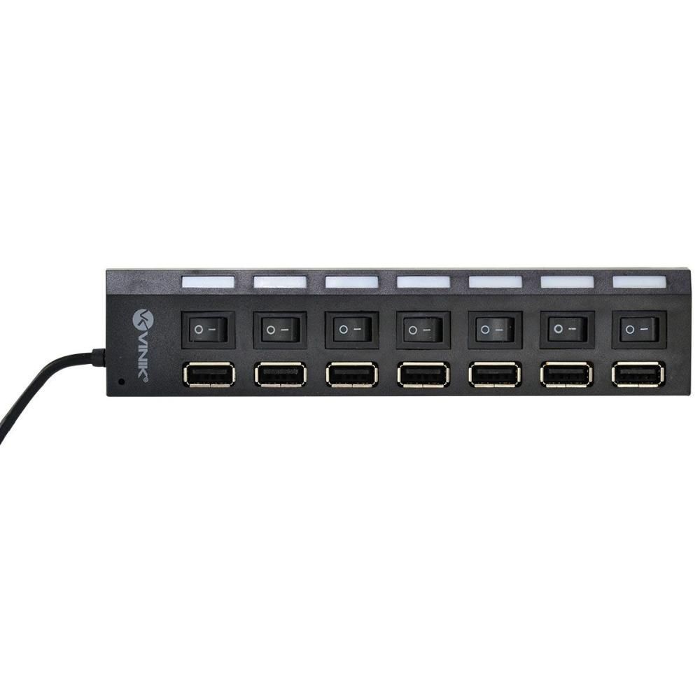 Hub USB VINIK 2.0 7 Portas Com Cabo E Led Indicador - Huv-40