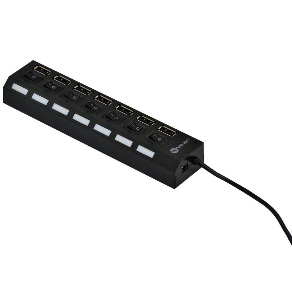 Encontraproduto.com.br - Hub USB VINIK 2.0 7 Portas Com Cabo E Led Indicador - Huv-40