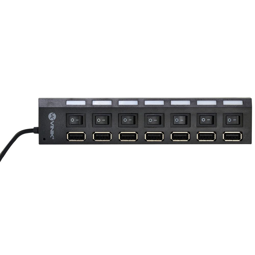 Encontraproduto.com.br - Hub USB VINIK 2.0 7 Portas Com Cabo E Led Indicador - Huv-40
