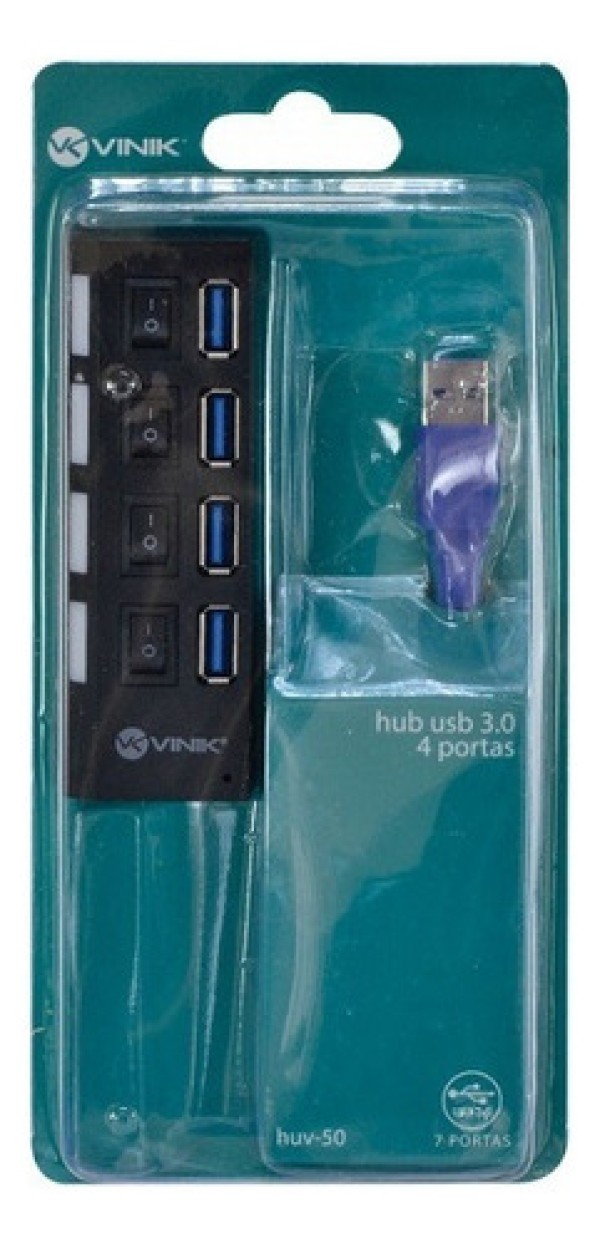 Encontraproduto.com.br - Hub Usb 3.0 4 Portas Com Interruptor Huv-50