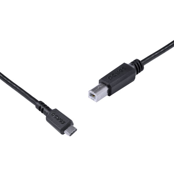 Encontraproduto.com.br - Cabo Para Impressora Usb Tipo C Para Usb B 2.0 1 Metro Preto - Pucbp-1
