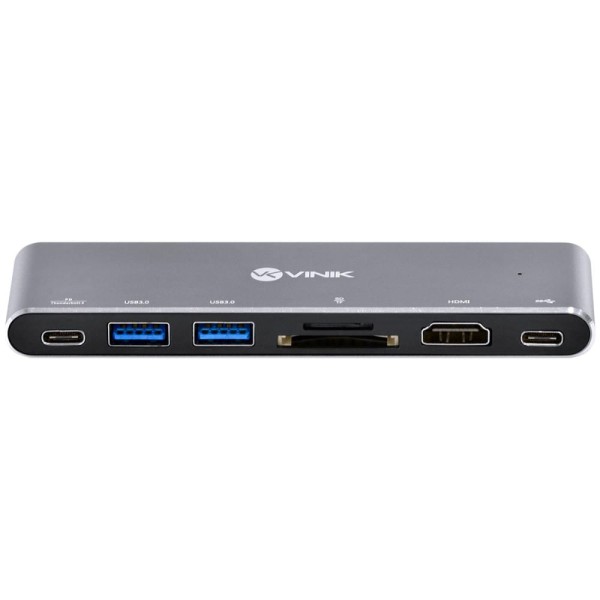 Encontraproduto.com.br - Hub Usb Tipo C Type C 7 Em 2 - 2 Usb 3.0 + Leitor De Cartão Sd Tf + Hdmi 3 + Power Delivery