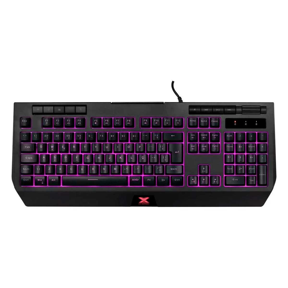 Encontraproduto.com.br - Teclado Gamer Vinik Protector LED Multimídia USB Preto