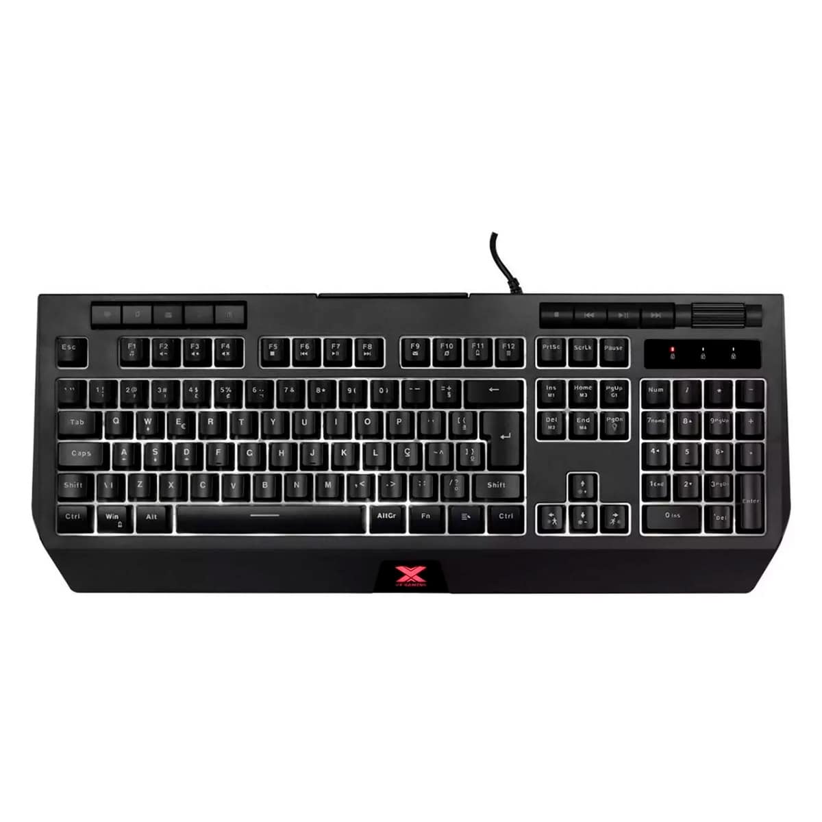 Encontraproduto.com.br - Teclado Gamer Vinik Protector LED Multimídia USB Preto