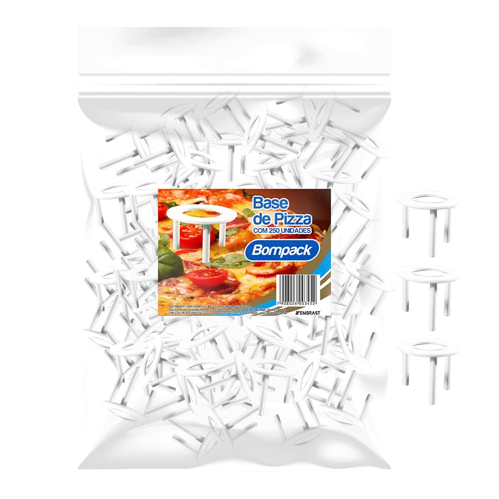 Encontraproduto.com.br - Mesinha Base De Pizza De Plástico Com 3000 Unidades Bompack