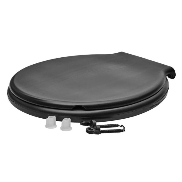 Encontraproduto.com.br - Assento Sanitario Almofadado Economico Oval Preto - Durin