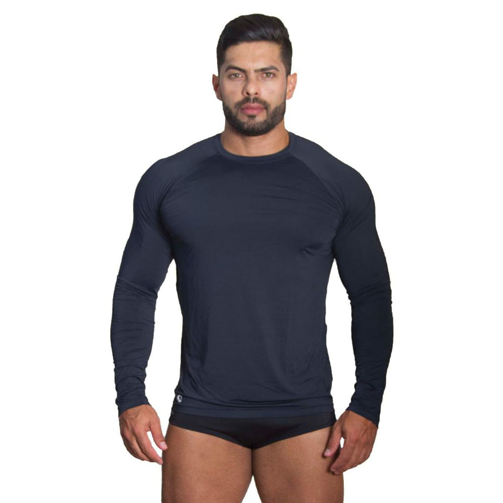 CAMISETA TÉRMICA POLO SPORT SEGUNDA PELE UV UNISSEX PRETO