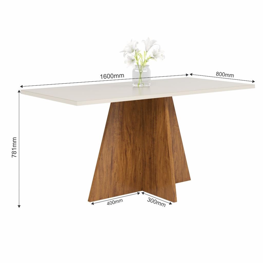 Conjunto Sala de Jantar Mesa Impressione 6 Cadeiras Roma Viero