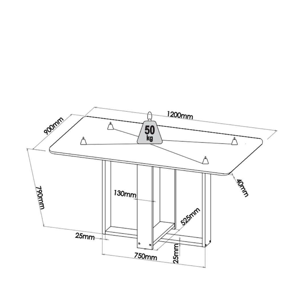 Encontraproduto.com.br - Conjunto Sala de Jantar Mesa Caxias 6 Cadeiras Cristal Viero