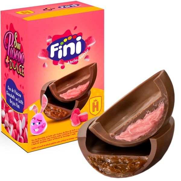 Ovo De Páscoa Havanna Fini Recheado Morango Doce Leite 165g