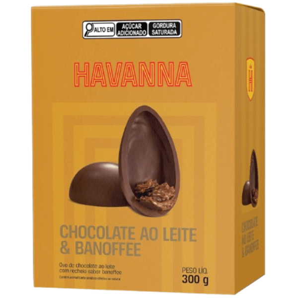 Ovo de Páscoa Chocolate ao Leite e Banoffee Havanna 300g