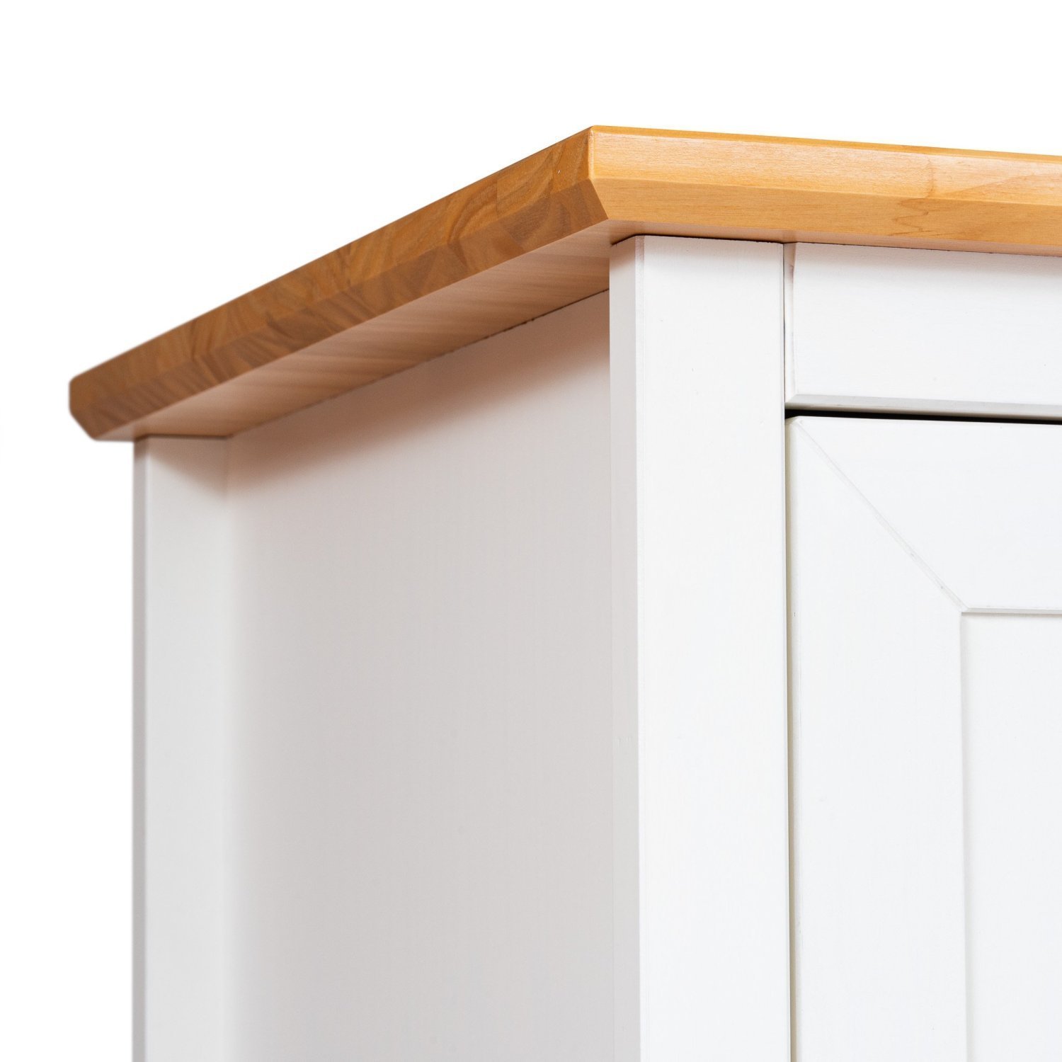 Encontraproduto.com.br - Guarda Roupa 2 Portas e 1 Gavetas em Madeira Maciça Branco Nest Branco/Carvalho