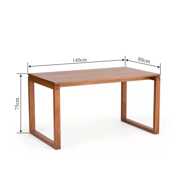 Encontraproduto.com.br - Mesa de Jantar Craft 140cm em Madeira Maciça - Garapa