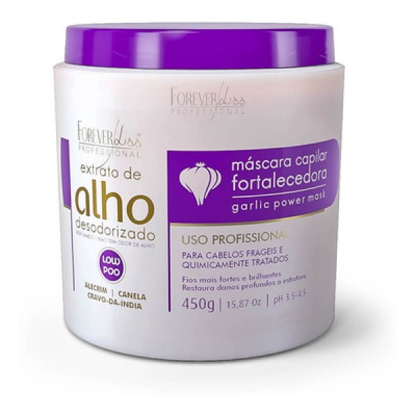 Máscara Capilar de Alho Fortalecedora Forever Liss 450g